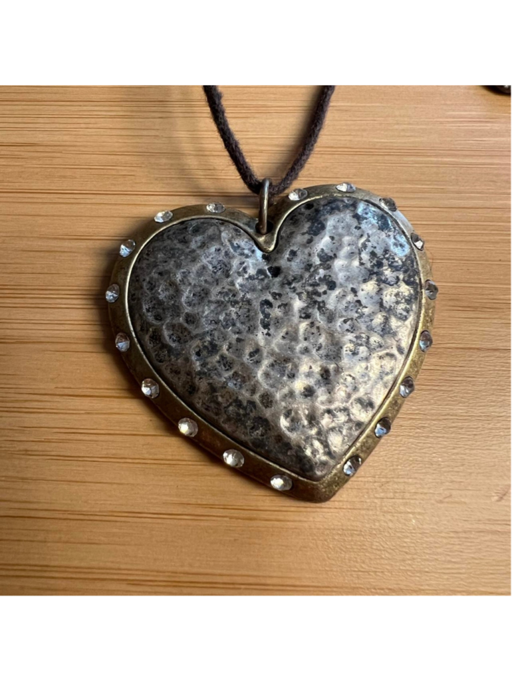 Aeropostale multi-metal heart necklace - Picture 2 of 3